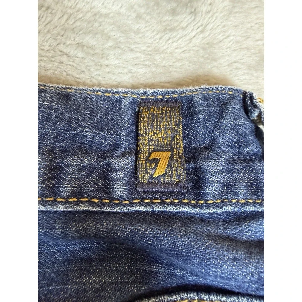 7 For All Mankind Standard Jeans Mens 30x30 Blue Denim Button Fly Straight Leg